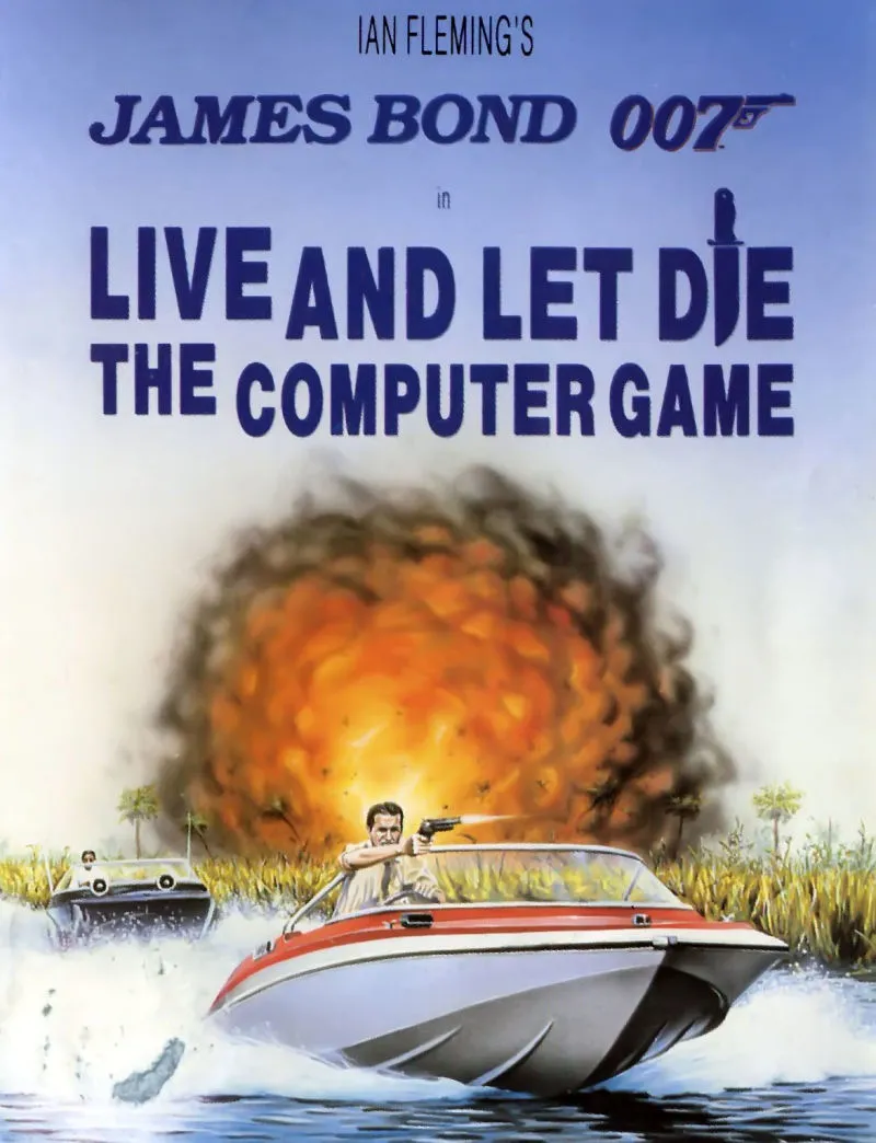 Ian Fleming's James Bond 007 in Live and Let Die: The Computer Game cover art for Commodore 64