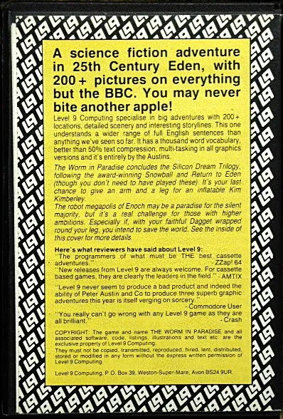 The Worm in Paradise box back