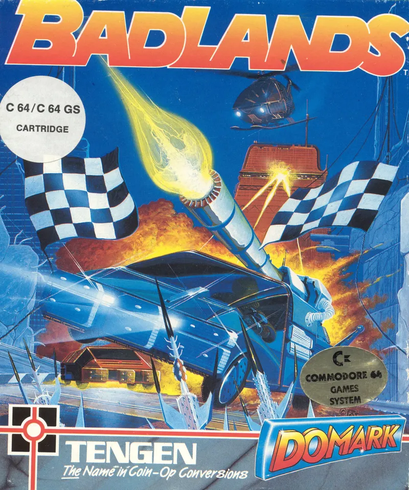 BadLands cover art for Commodore 64