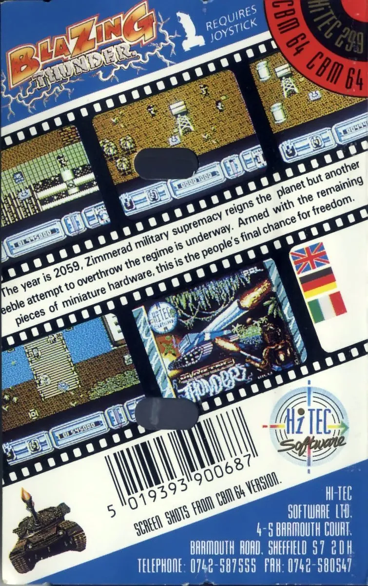 Blazing Thunder box back