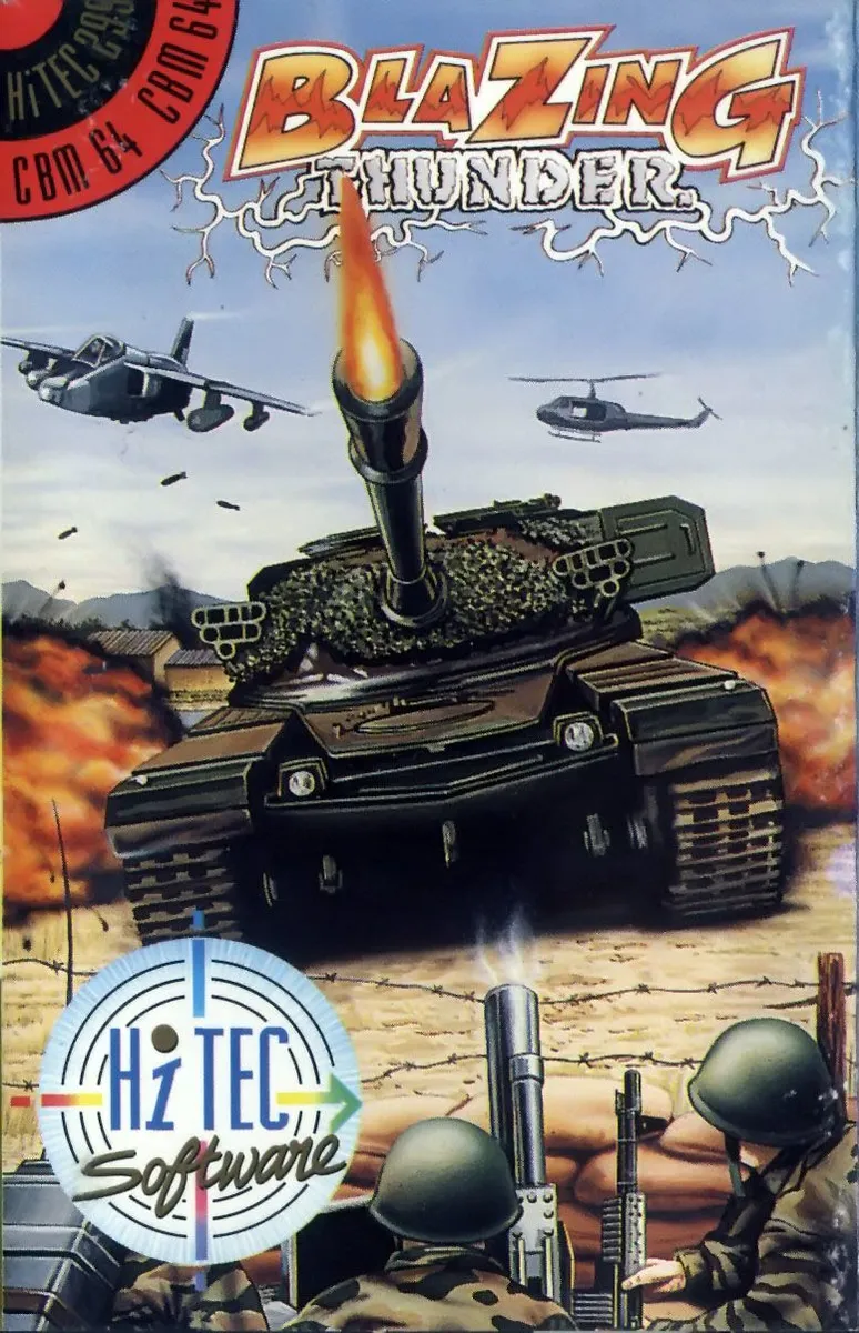 Blazing Thunder cover art for Commodore 64