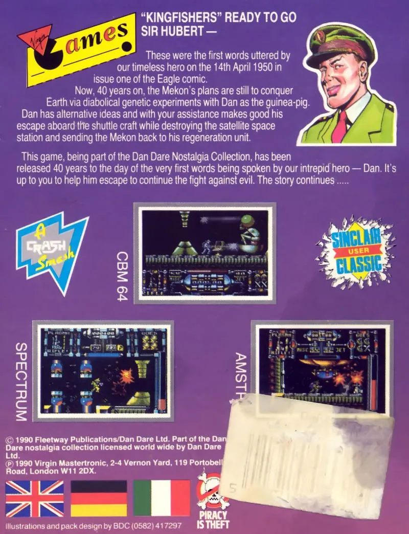 Dan Dare III: The Escape box back