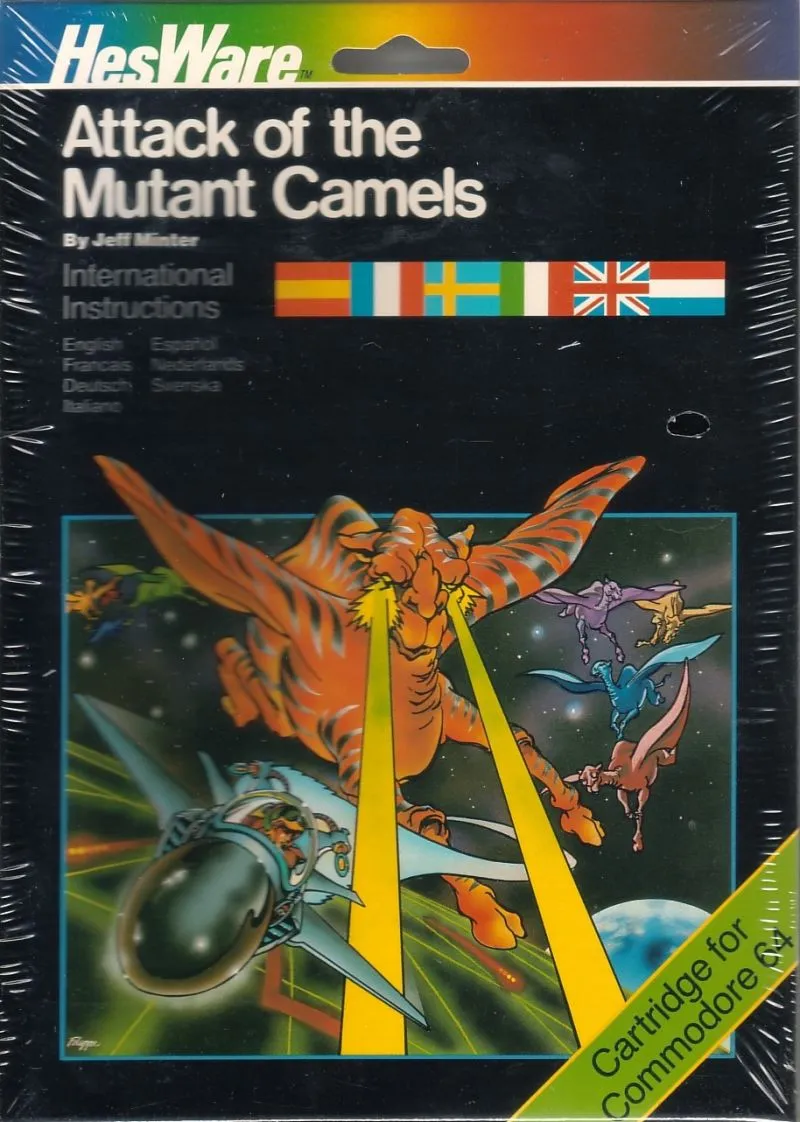 Advance of the Mega Camels cover art for Commodore 64