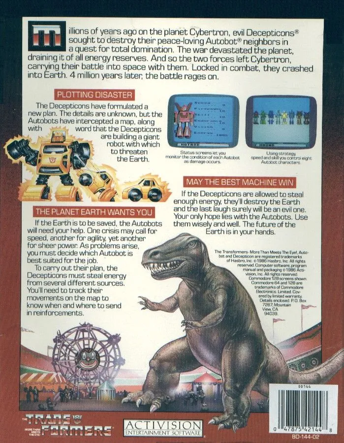 The Transformers: The Battle to Save the Earth box back