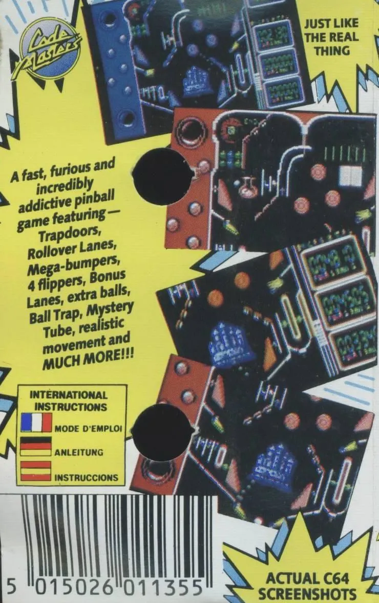 Advanced Pinball Simulator box back