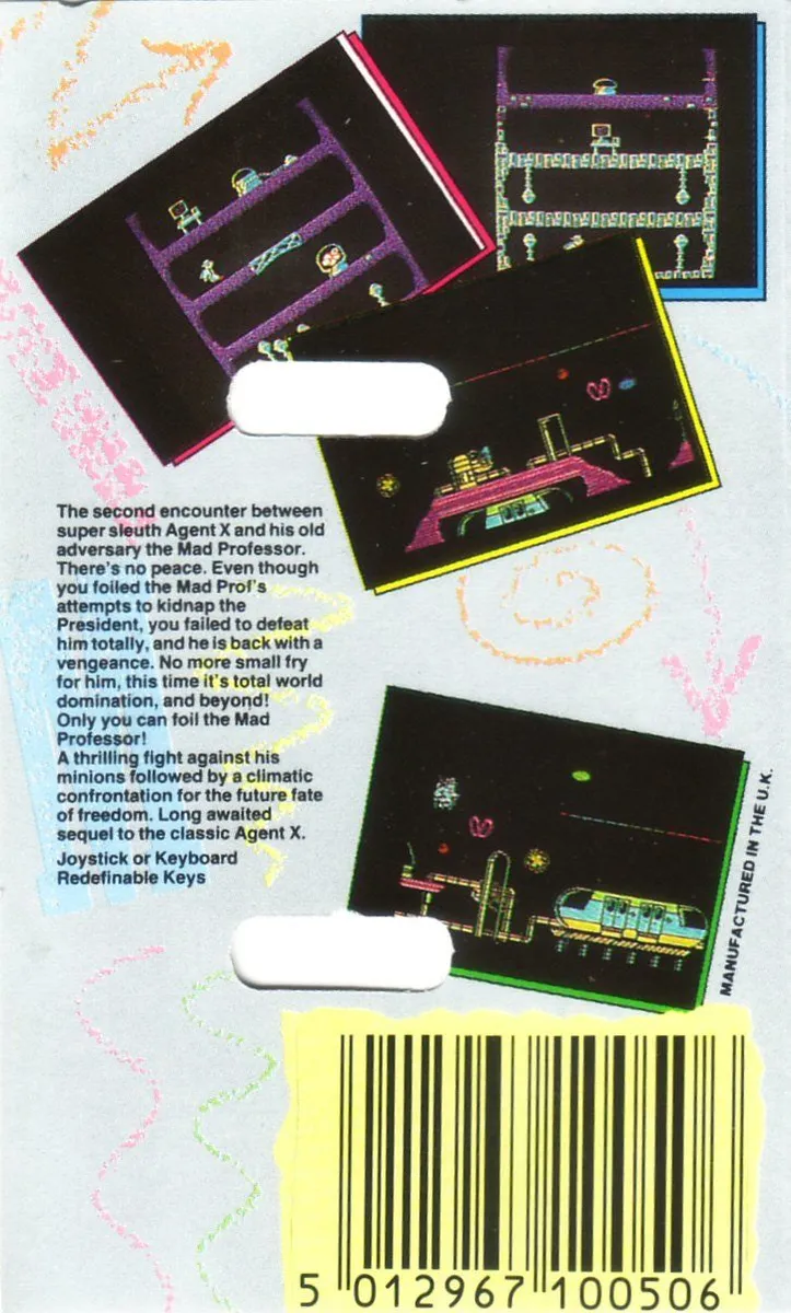 Agent X II: The Mad Prof's Back! box back