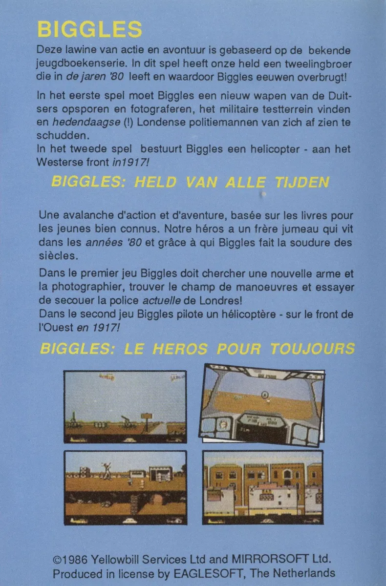 Biggles box back