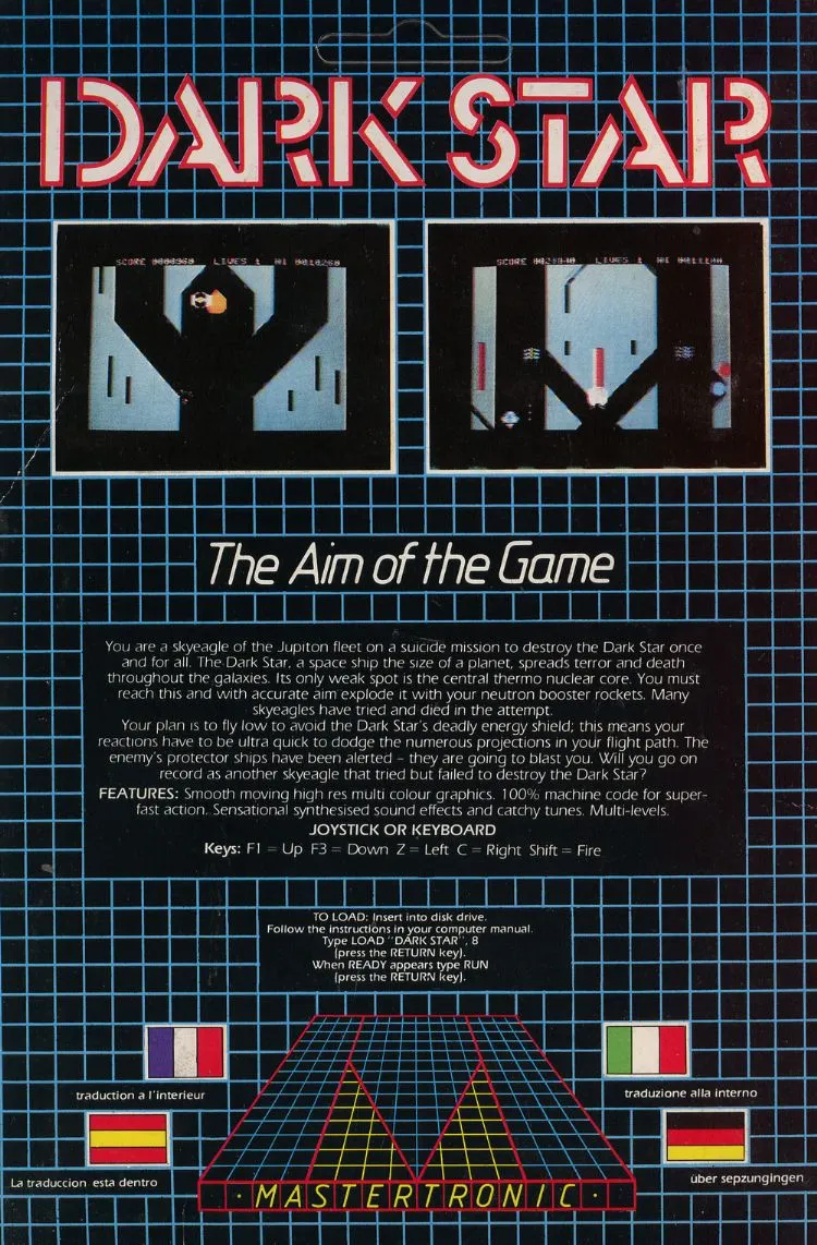 Dark Star (Mastertronic) box back