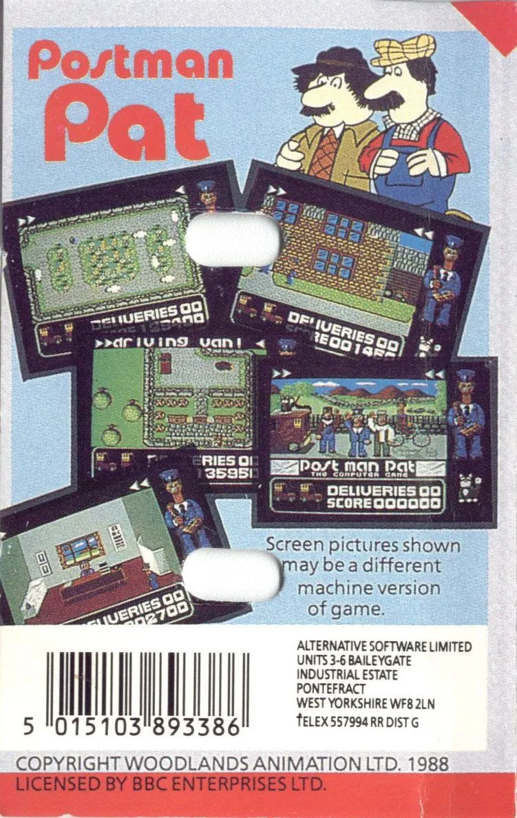 Postman Pat box back
