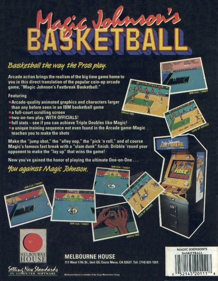 Magic Johnson's Basketball box back