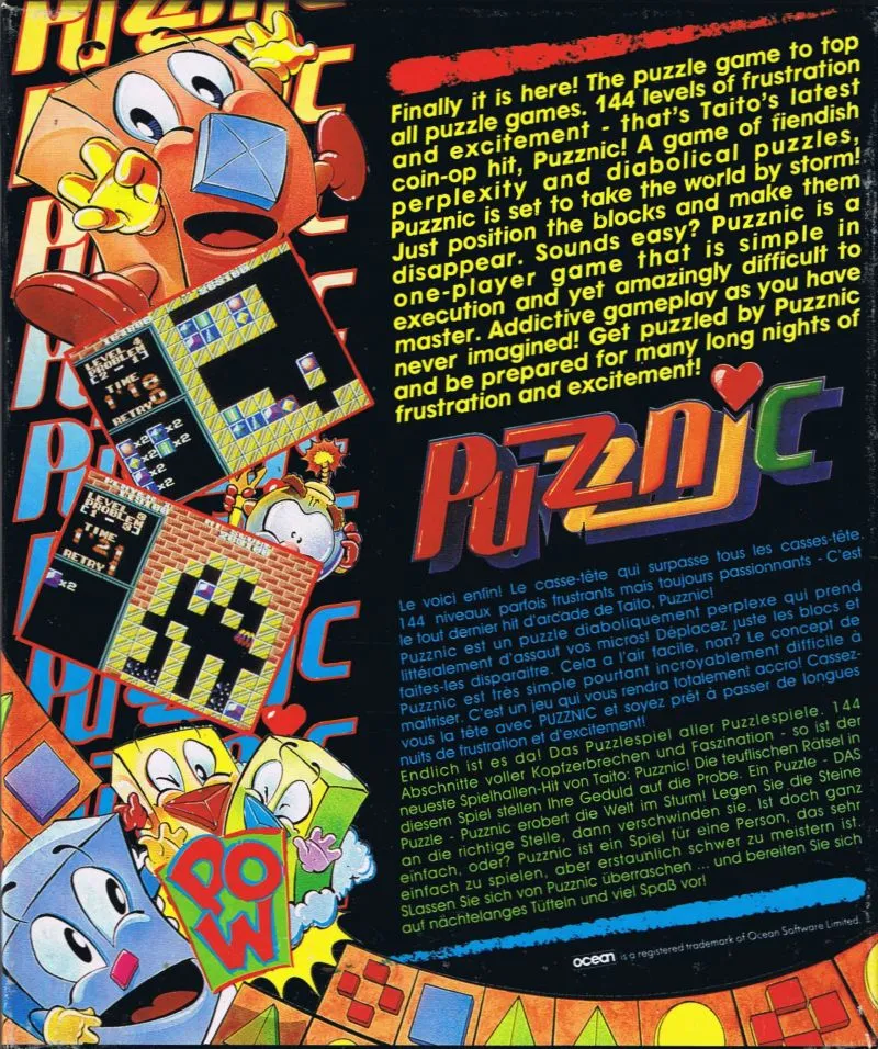 Puzznic box back