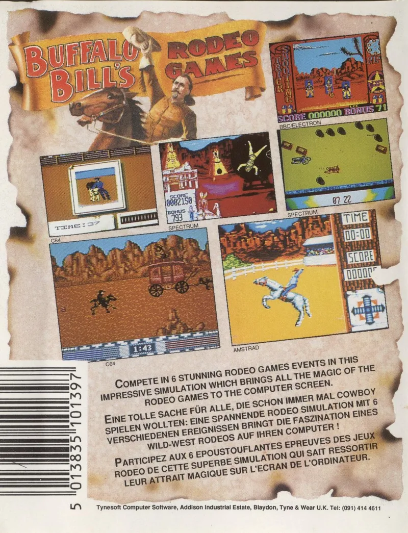 Buffalo Bill's Wild West Show box back