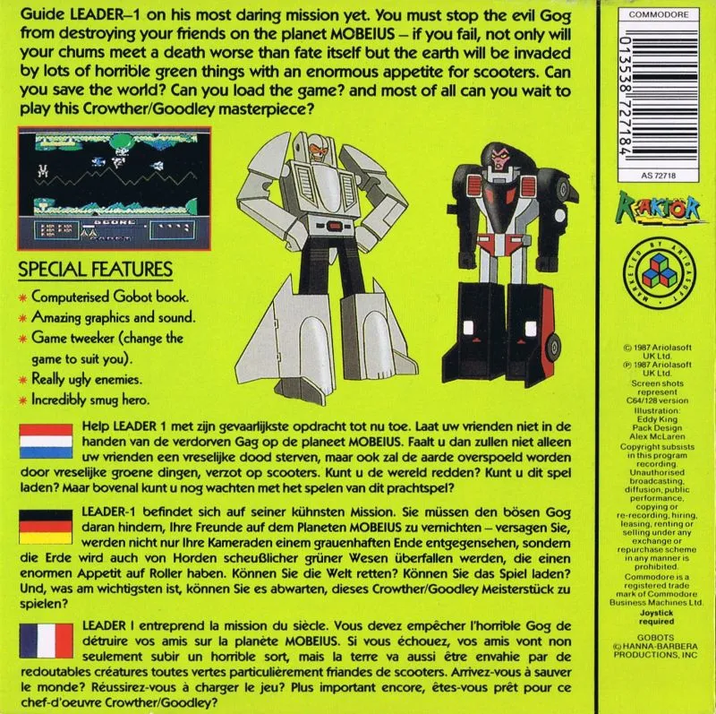 Challenge of the Gobots box back