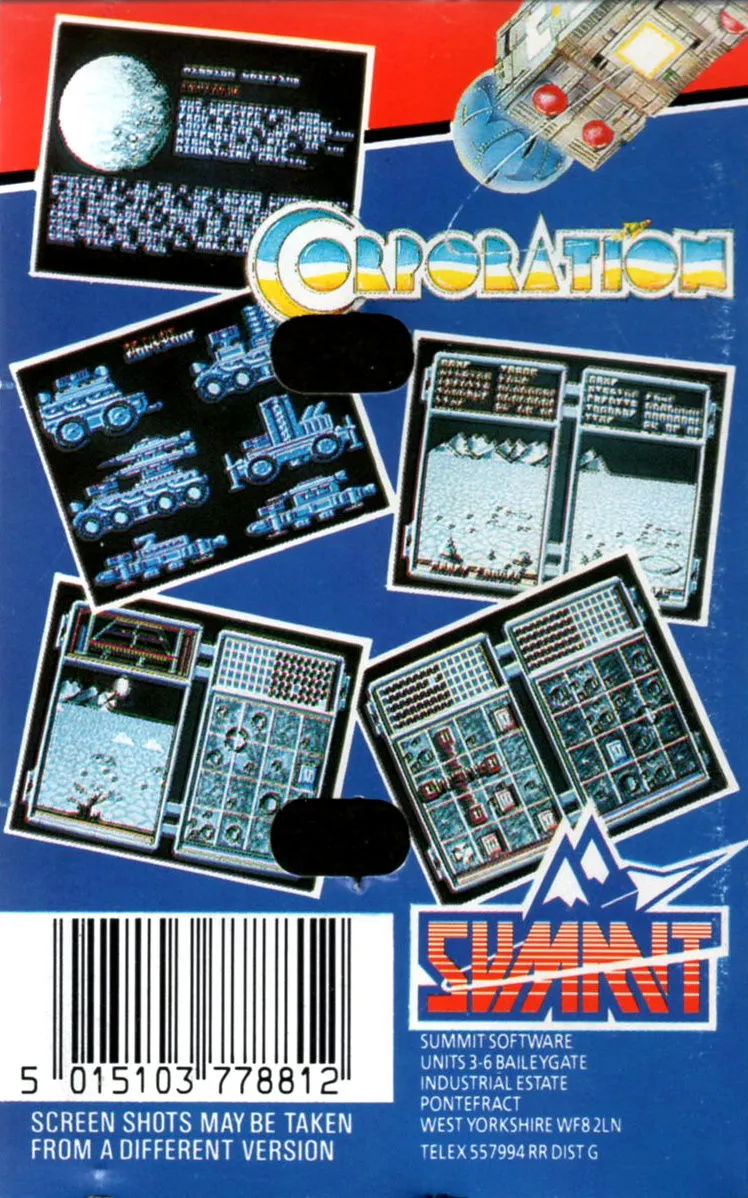 Corporation (Activision) box back