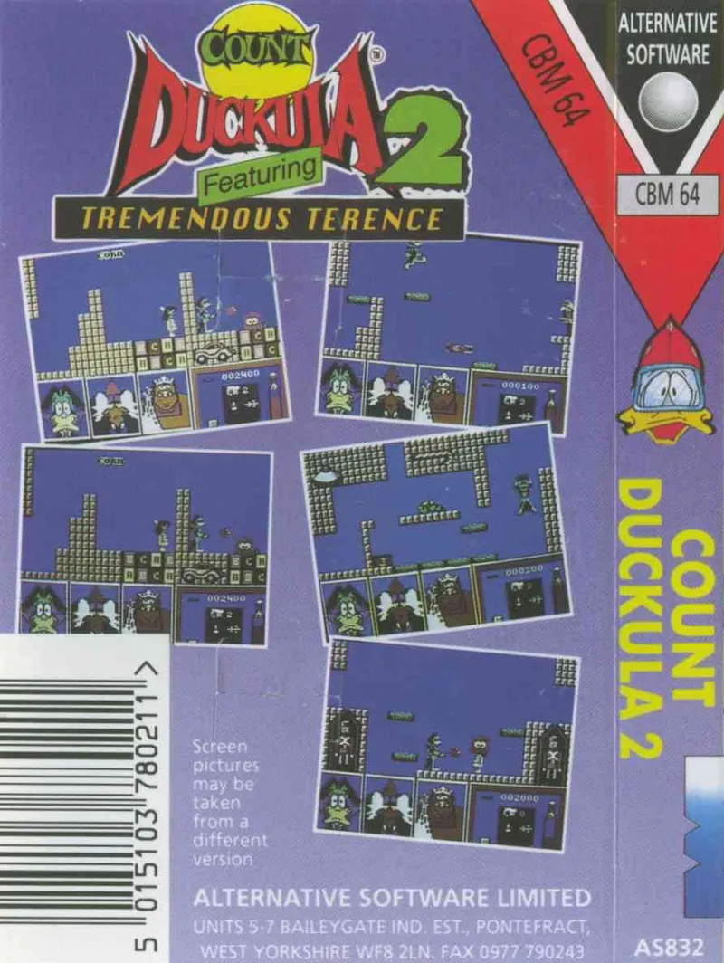 Count Duckula 2 featuring Tremendous Terence box back