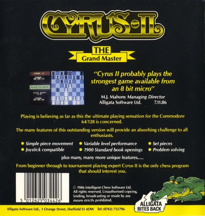 Cyrus II: The Grand Master box back