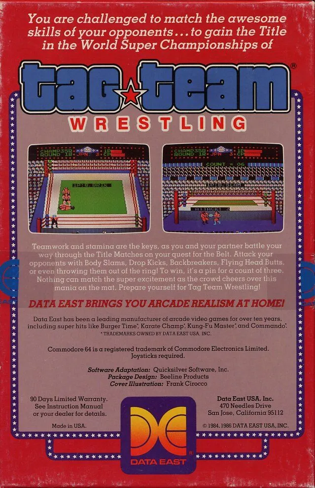 Tag Team Wrestling box back