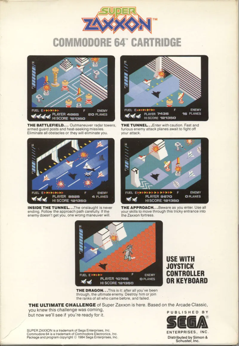 Super Zaxxon box back