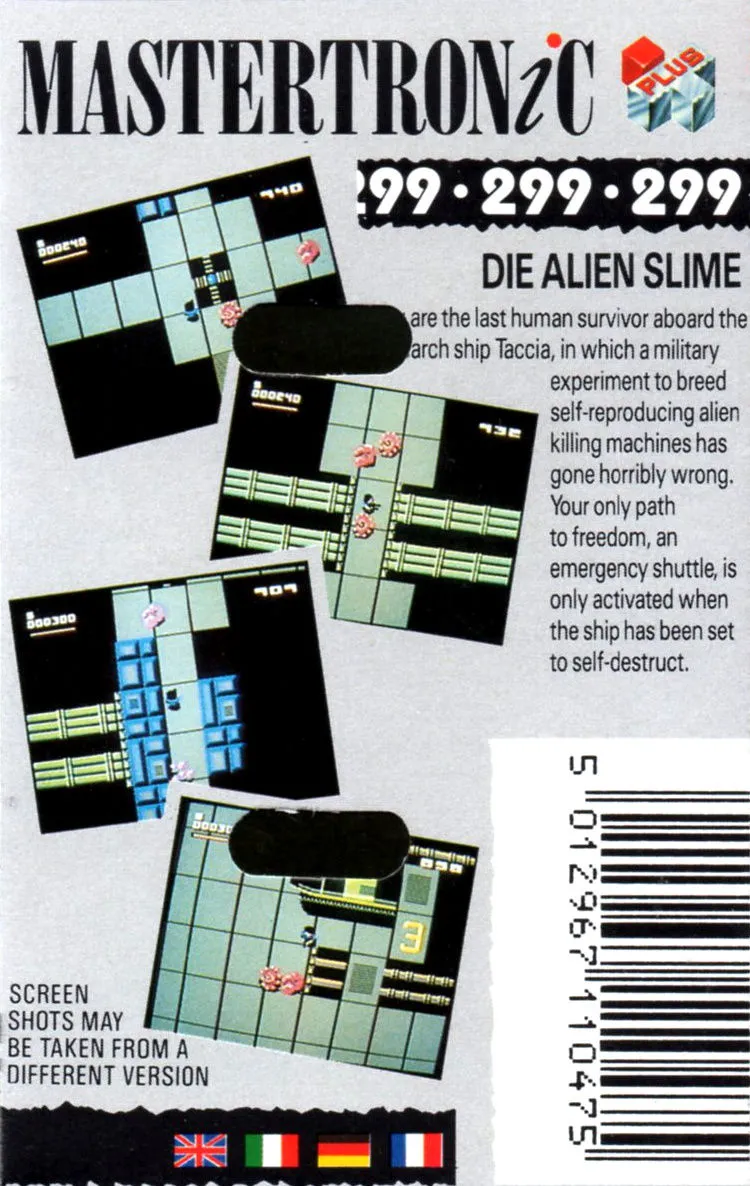 Die! Alien Slime box back