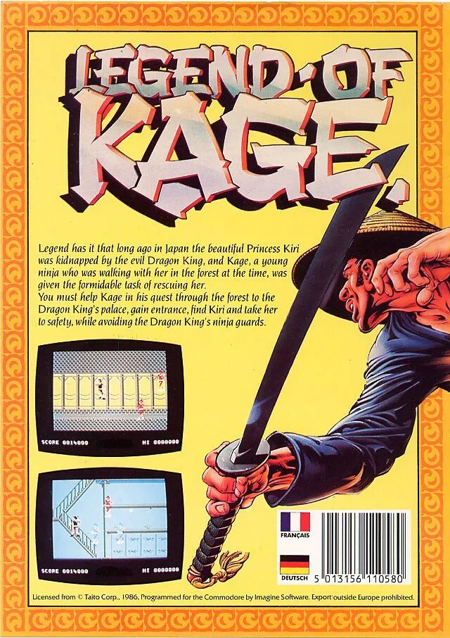 Legend of Kage box back