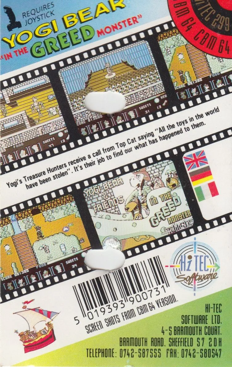 Yogi Bear & Friends in The Greed Monster: A Treasure Hunt box back