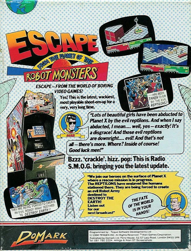 Escape from the Planet of the Robot Monsters box back