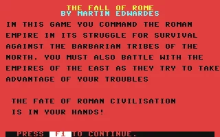 Backdrop artwork for The Fall of Rome