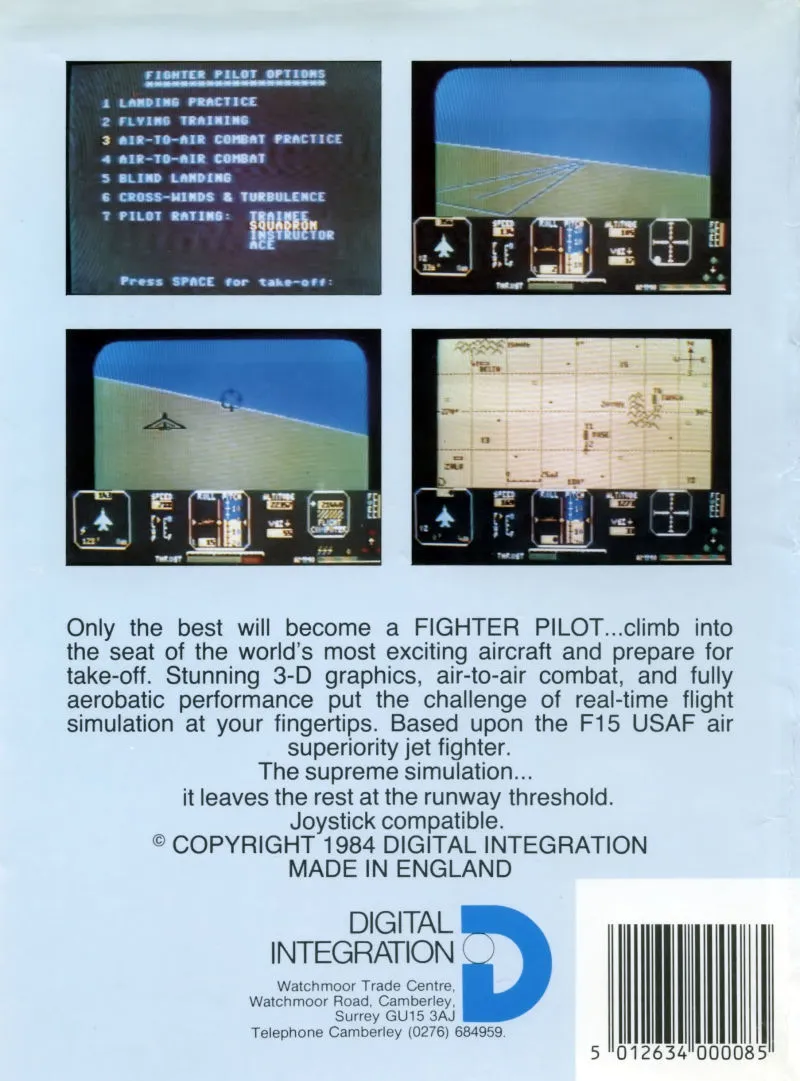 Fighter Pilot box back