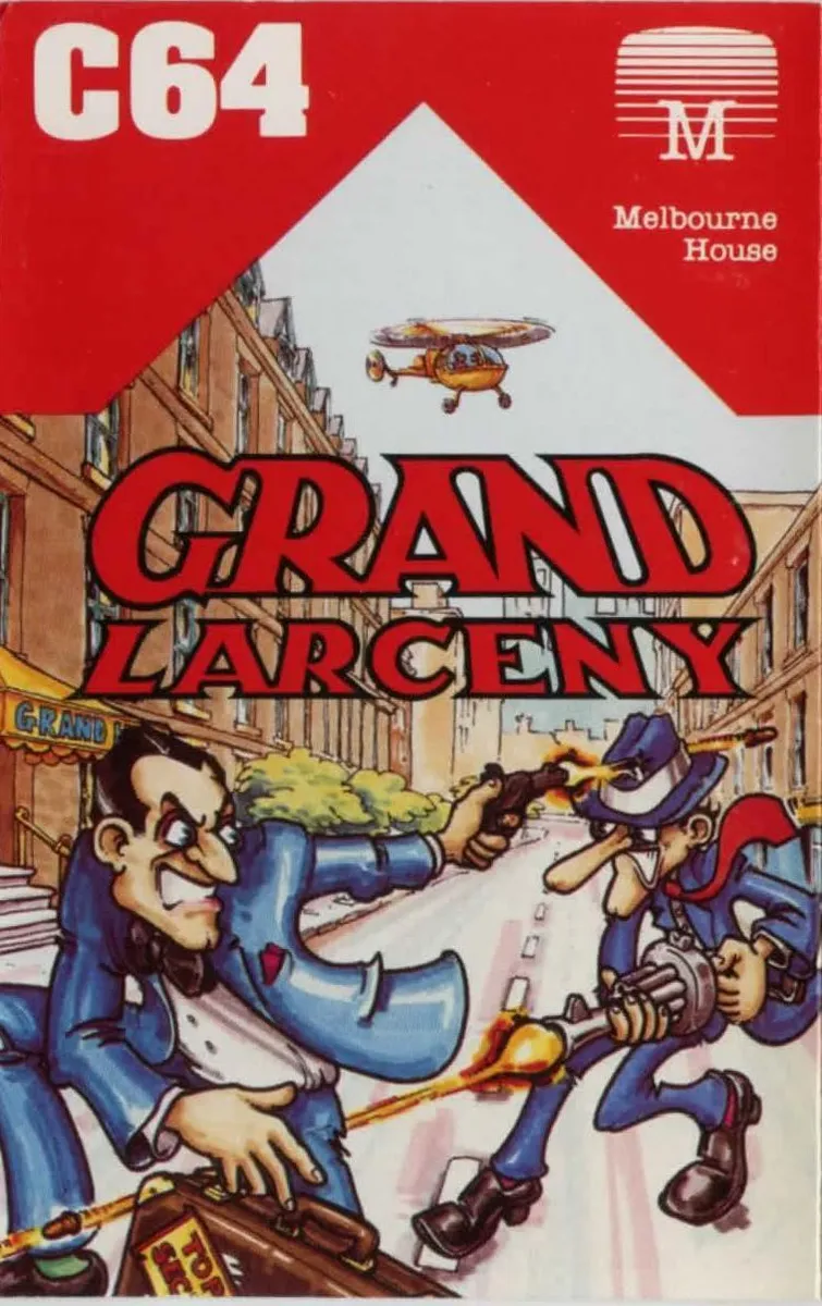 Grand Larceny cover art for Commodore 64
