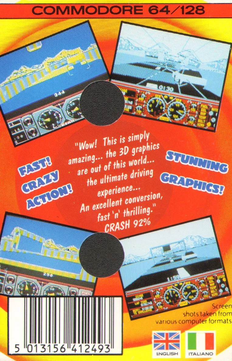 Hard Drivin' box back