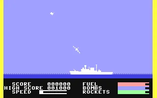 Backdrop artwork for Harrier Attack!