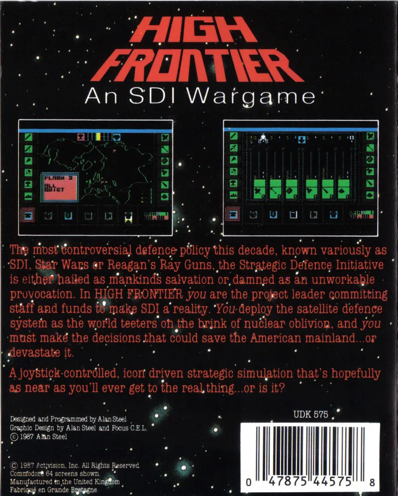High Frontier box back