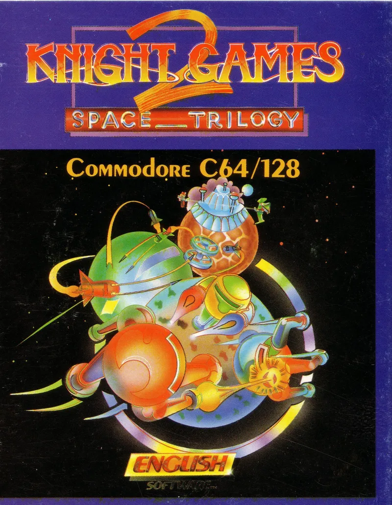 Knight Games 2: Space Trilogy cover art for Commodore 64