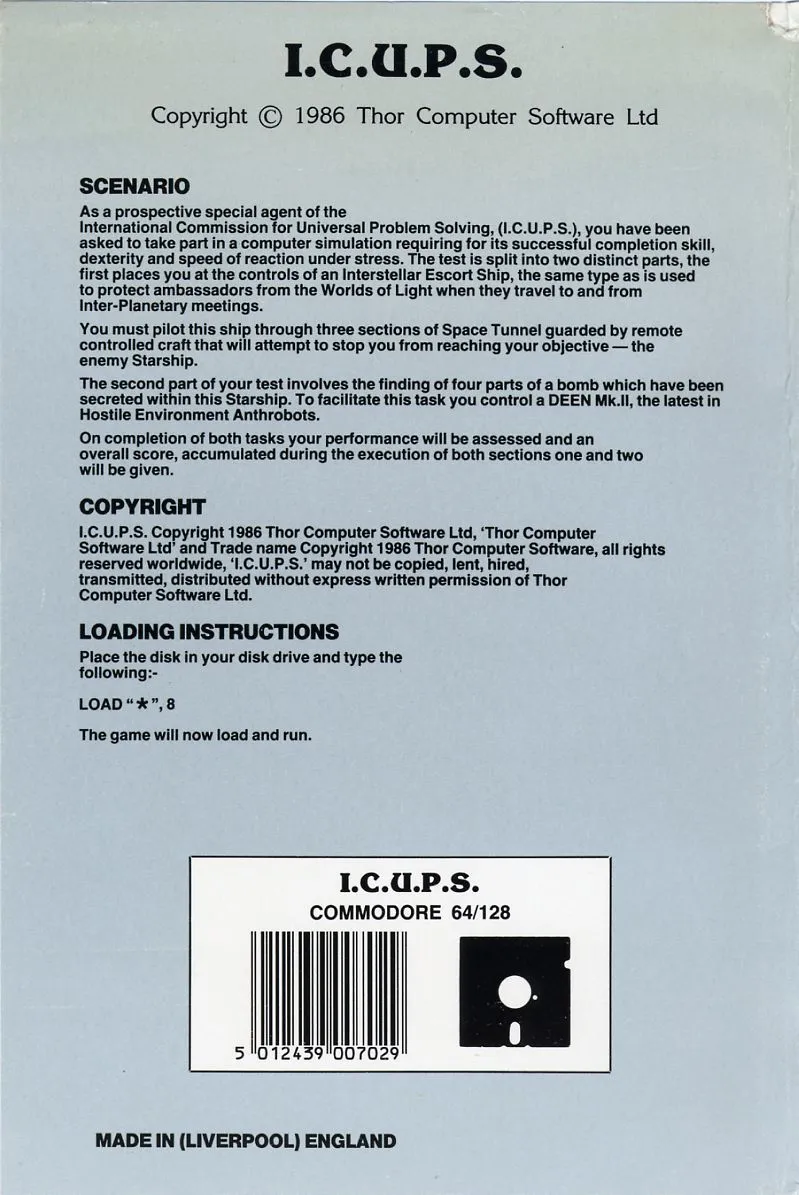 I.C.U.P.S. box back