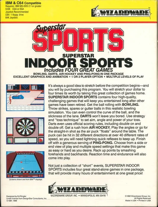 Superstar Indoor Sports box back