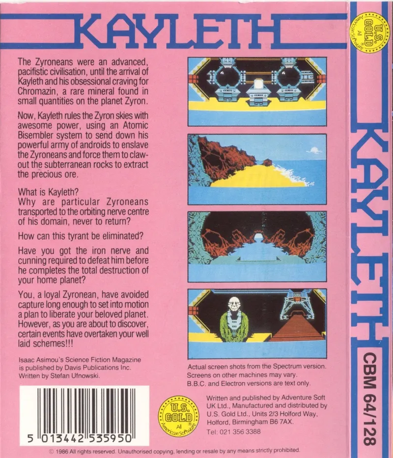 Kayleth box back