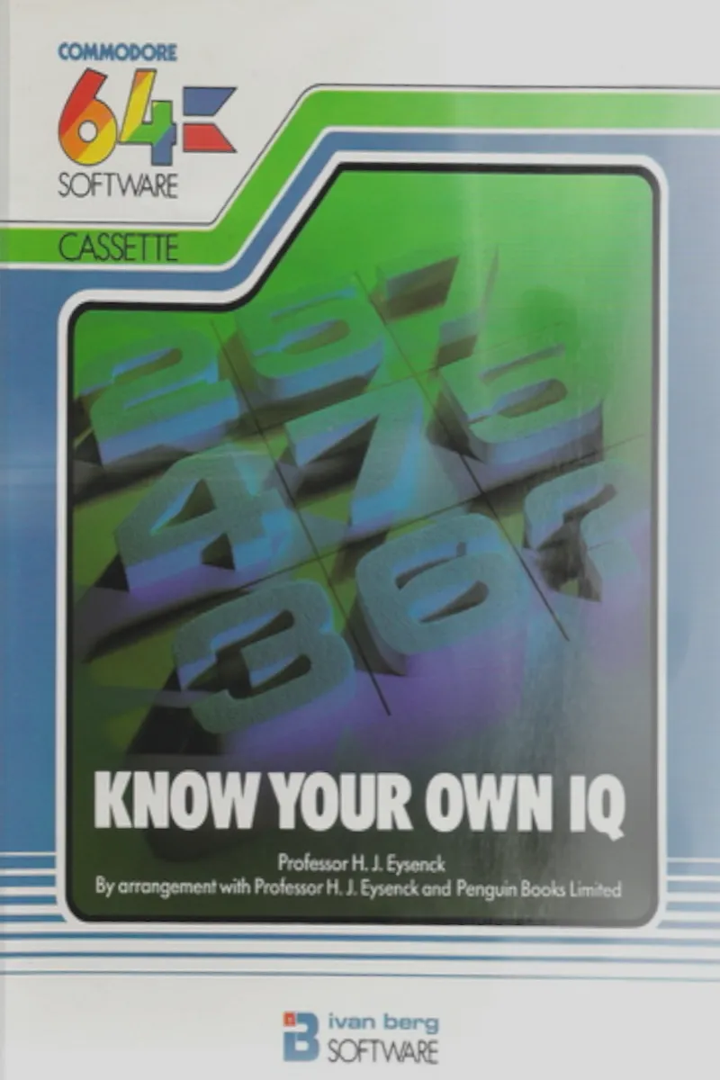 Know Your Own IQ cover art for Commodore 64