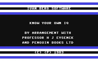 Backdrop artwork for Know Your Own IQ