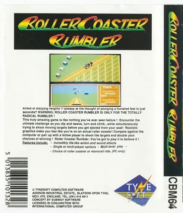 Roller Coaster Rumbler box back
