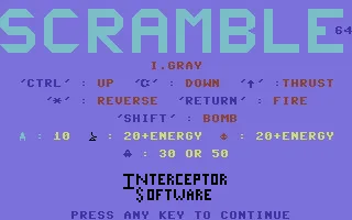 Backdrop artwork for Scramble 64