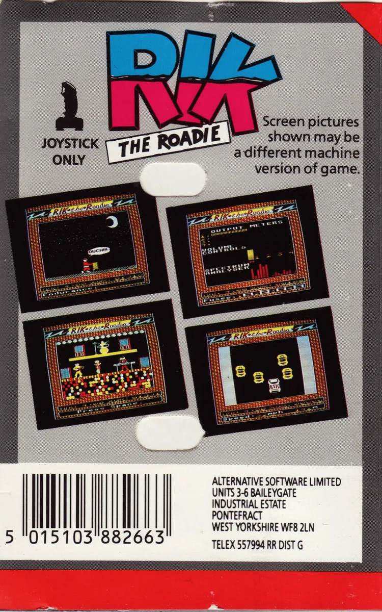Rik The Roadie box back
