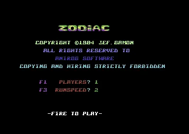 Backdrop artwork for Zodiac (Anirog Software)