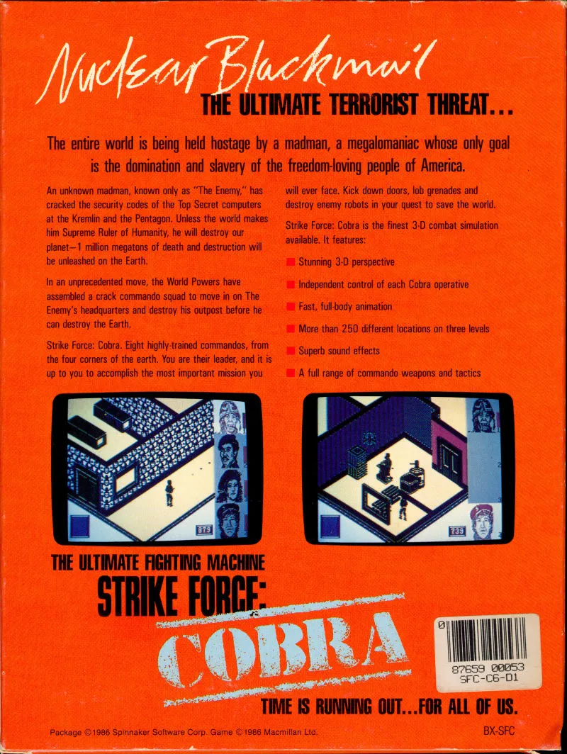 Strike Force Cobra box back