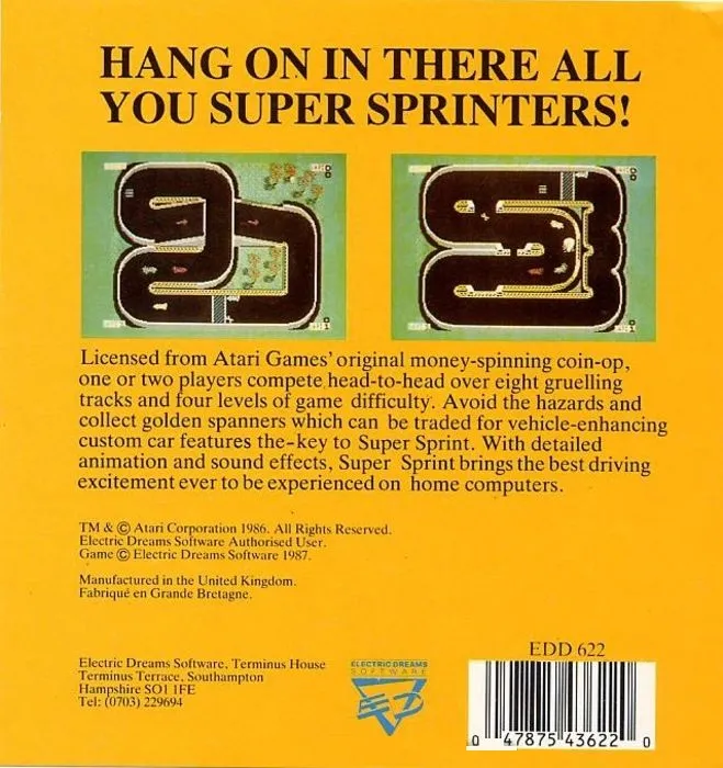 Super Sprint box back