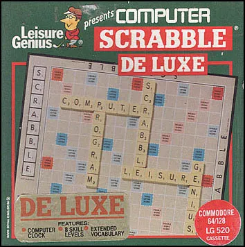Computer Scrabble De Luxe cover art for Commodore 64