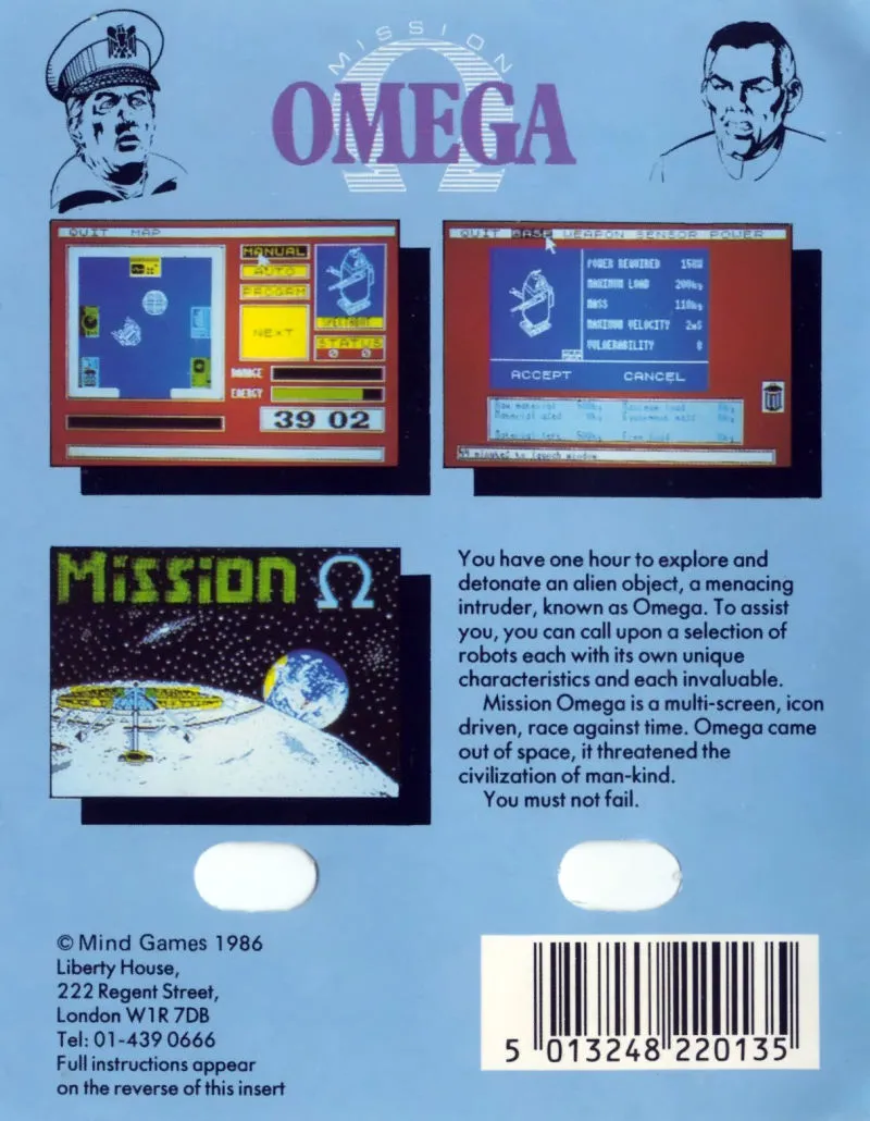 Mission Omega box back