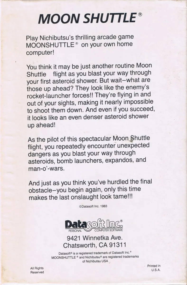 Moon Shuttle box back