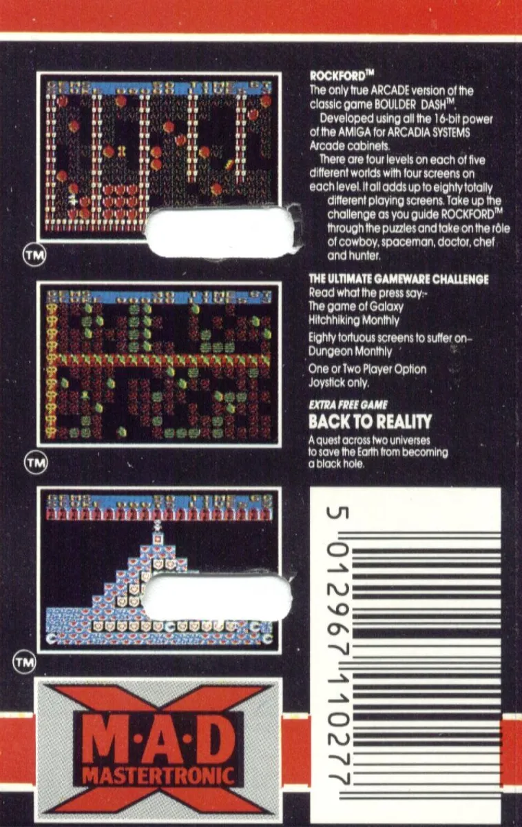 Rockford: The Arcade Game box back
