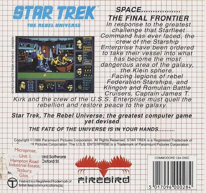 Star Trek: The Rebel Universe box back
