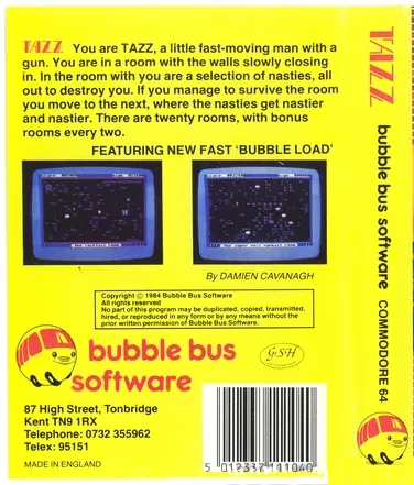 Tazz box back